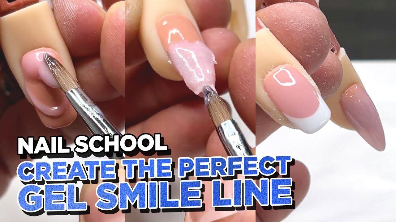 YN NAIL SCHOOL - How To Sculpt The Perfect Smile Line & Nail Shape with Gel  - YouTube