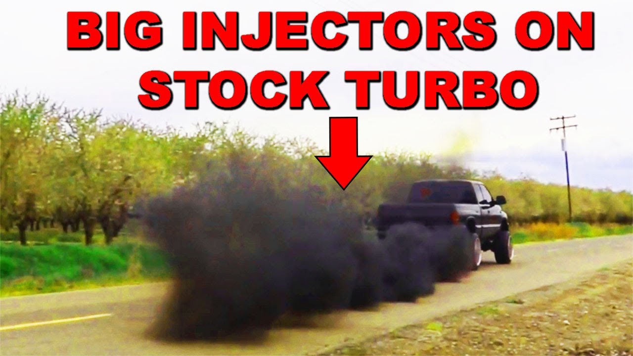HOW MUCH DOES A TUNED 2ND GEN CUMMINS SMOKE W/ 125HP INJECTORS ON STOCK TURBO