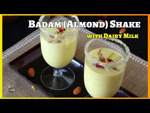 Best Badam Milk Shake | Badam Milkshake recipe | बादाम मिल्कशेक