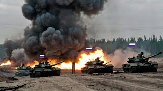 13 Minutes Ago! Ukrainian M2A3 Bradley Ambushes and Blows Up a Row of Russian T-72SM Tanks