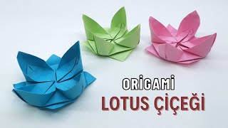 Kağıttan Lotus Çiçeği Yapımı, Origami ile Kolay Çiçek Nasıl Yapılır?