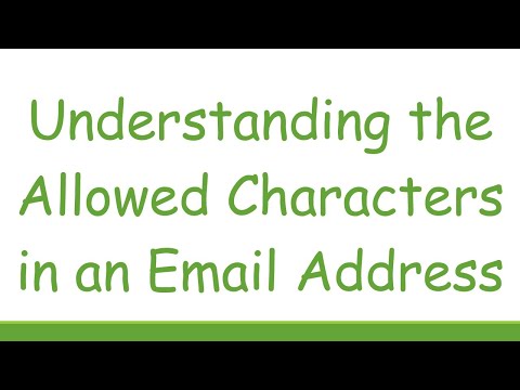 Understanding the Allowed Characters in an Email Address