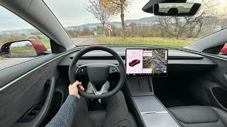 2024 Tesla Model 3 Highland Test Drive POV | Ambience Binaural Sound