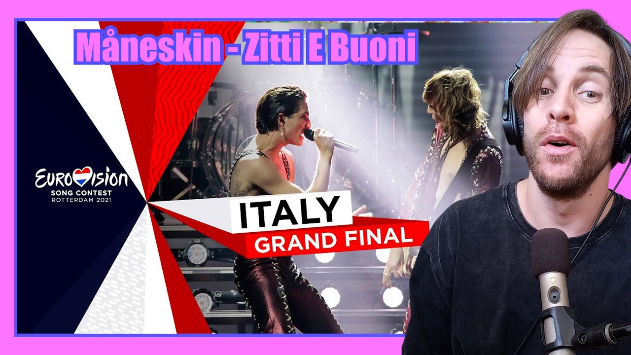 Måneskin - Zitti E Buoni - Italy 🇮🇹 - Grand Final - Eurovision 2021 /// 1ST TIME REACTION