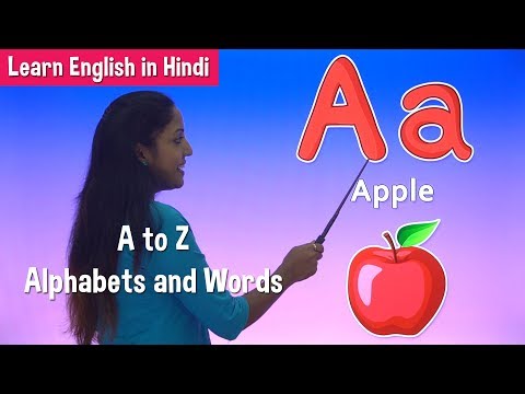 A to Z Alphabets and Words | Learn English in Hindi | Pre School Learning Videos