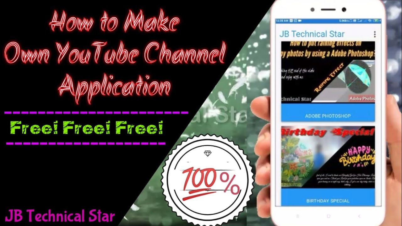 How to Make Own Youtube Channel Application||without ...
