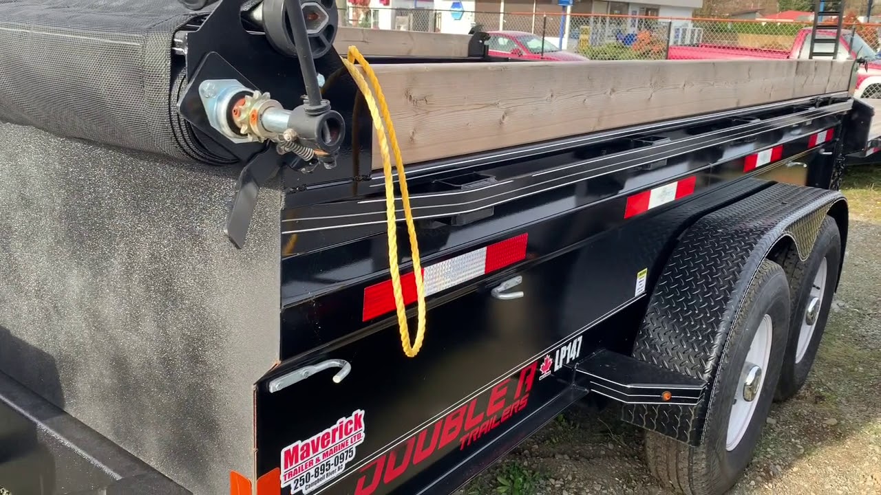 CANADIAN BUILT Dump Trailer!!  2019 Double A 7X14 14k Power dump trailer