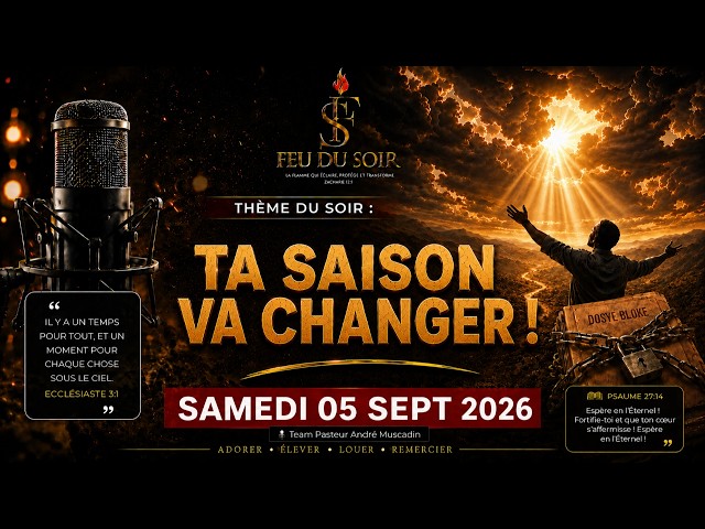 EN DIRECT🔴  | FEU DU SOIR | SAMEDI 05  SEPT 2026 | TA SAISON VA CHANGER |  | RADIO TELE SHALOM
