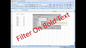 filter the bold Text/Figure in MS Excel