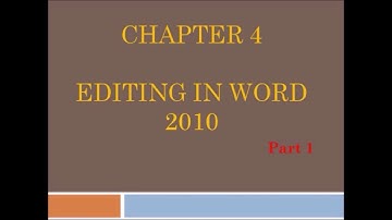 Computer Science - Class 4 - Editing in Word. (Part1)