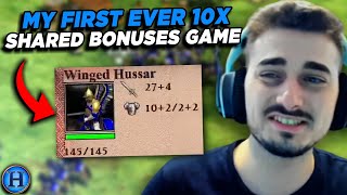 My First Ever X10 Shared Bonuses Game | AoE2