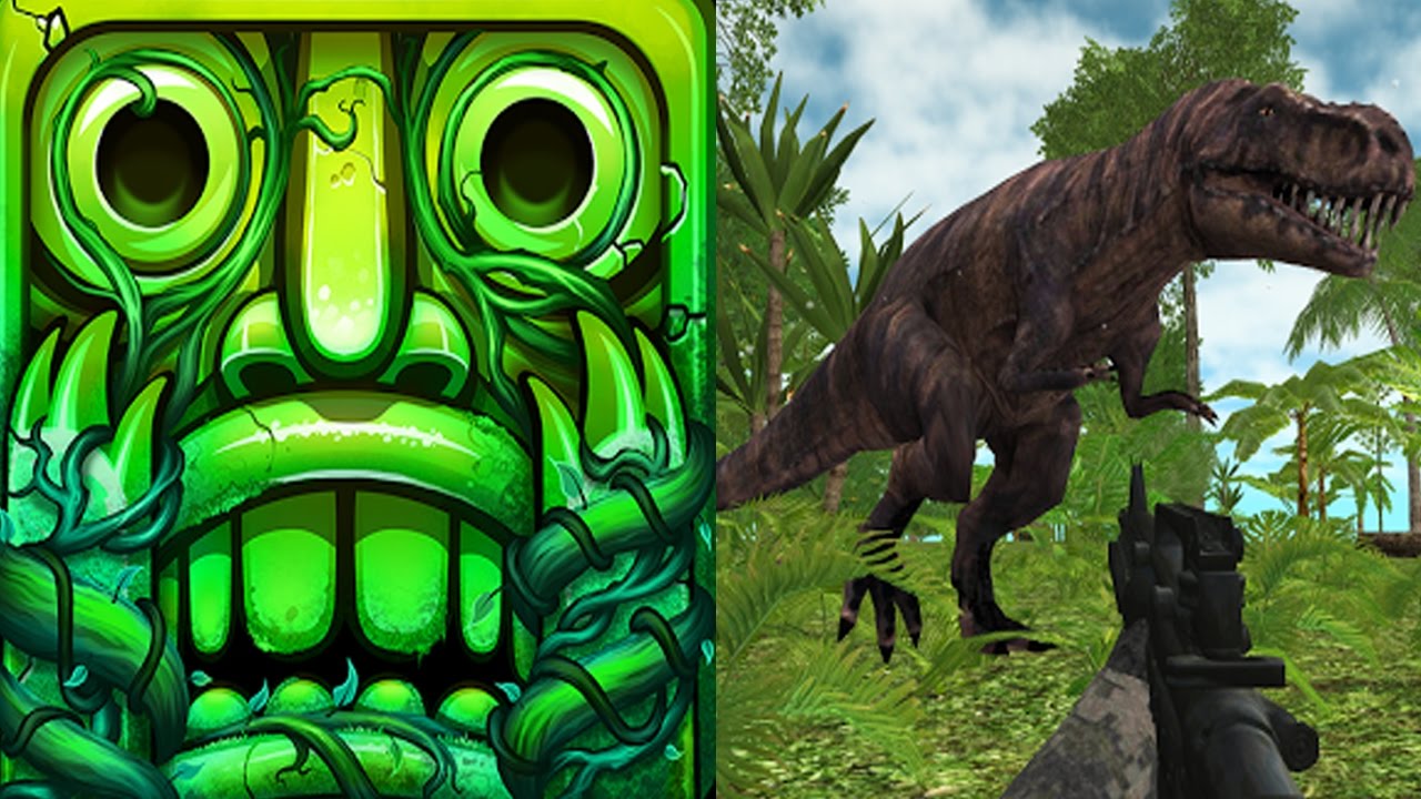 TEMPLE RUN with RAPTORS ♫ 3D animated DINOSAUR-GAME mashup ☺ FunVideoTV -  Style ;-)) 