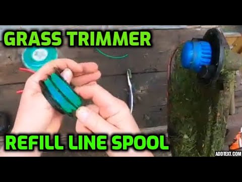 HOW TO REFILL LINE SPOOL ON A GRASS TRIMMER - YouTube