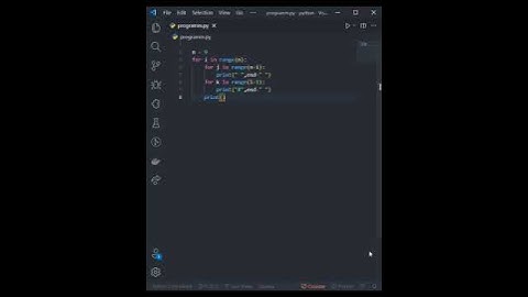 You want to print Mirrored Right Triangle Pattern using python then watch this video😍🤩