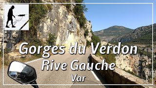 Gorges du Verdon - Rive Gauche, Balcony Road D71, Maritime Alps, France - by motorcycle and drone