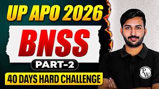 UP APO 2026 Final Revision 🔥| BNSS (Part-2)| UP APO Exam Preparation | UP APO Top MCQ |JudiciaryByPW