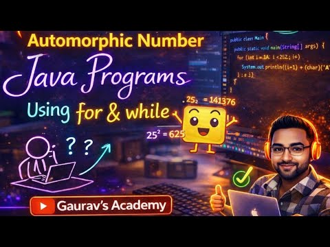 Automorphic number #java #icse #boards #pyqs #computer