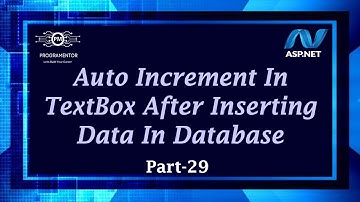 29 | How To Display Auto Increment Value In Text Field After Insert To Database ASP.NET (Hindi/Urdu)