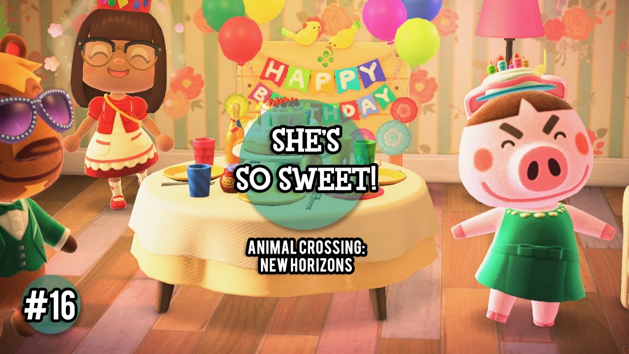Celebrating Truffles Birthday Animal Crossing New Horizons Ep 16 Youtube