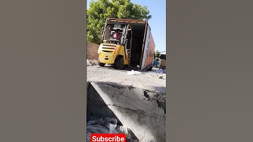 container and loading #forklift
