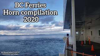 BC Ferries Horn Compilation 2020
