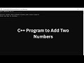Write a C++ program to add two numbers | Program to sum two numbers in c++ language in Urdu/Hindi