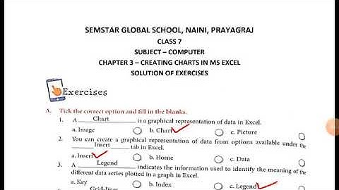 Class 7 - Chapter 3. Creating Charts in MS Excel - Exercise Solution - Part 1