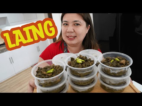 필리핀식 코코넛 타로 요리 라이잉(Laing) 만들기