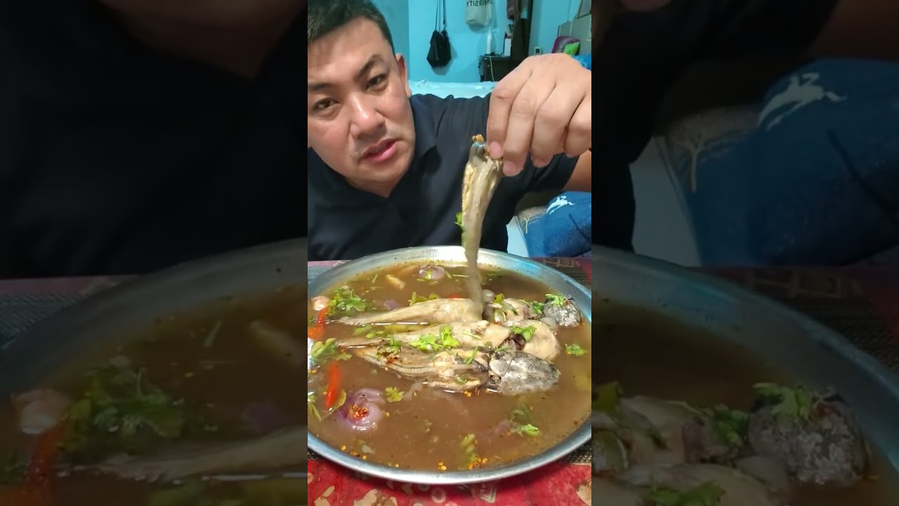 มาทานปลาดุกต้มน้ำปลาร้าแซ่บๆกันครับ