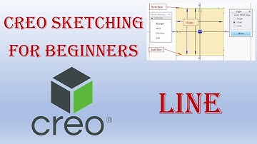 Introduction to Sketch in CREO Parametric for beginner Line Command