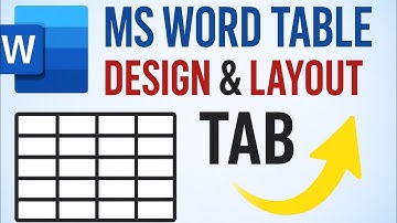 MS Word Table  Design & Layout Tab Full Tutorial #table #windows