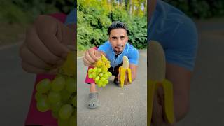 Smile Fake Banana Vs Real Grapes Unboxing &amp; Testing 🍇🍌|| #shorts