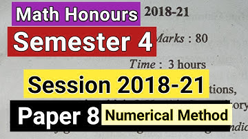 Math Honours Semester 4 Question Paper 2018-21 || VBU Math Honours B.sc Question, BBMKU,SKMU,Ranchi