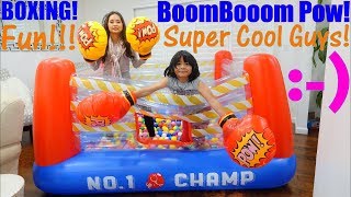 Toy Channel: Kids' Inflatable Bouncer Playtime Fun! Inflatable Boxing Ring and Boxing Gloves