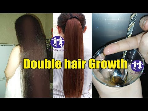 Double hair Growth in 7 days , stop hair fall , long hair , thick hair , shiny hair
