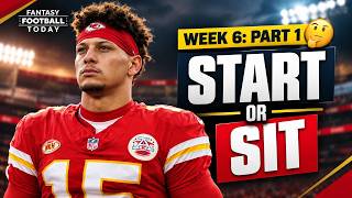 Information Week 6 Start Sit Advice (Part 1) | MUST-Start Players & Big Names to AVOID | 2026 Fantasy Football Guide