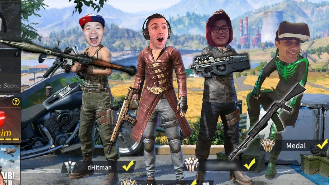 YOUTUBER SQUAD TAKING OVER THE NEW MAP IN RULES OF SURVIVAL! ft. Medalcore, dHitman, and Woo