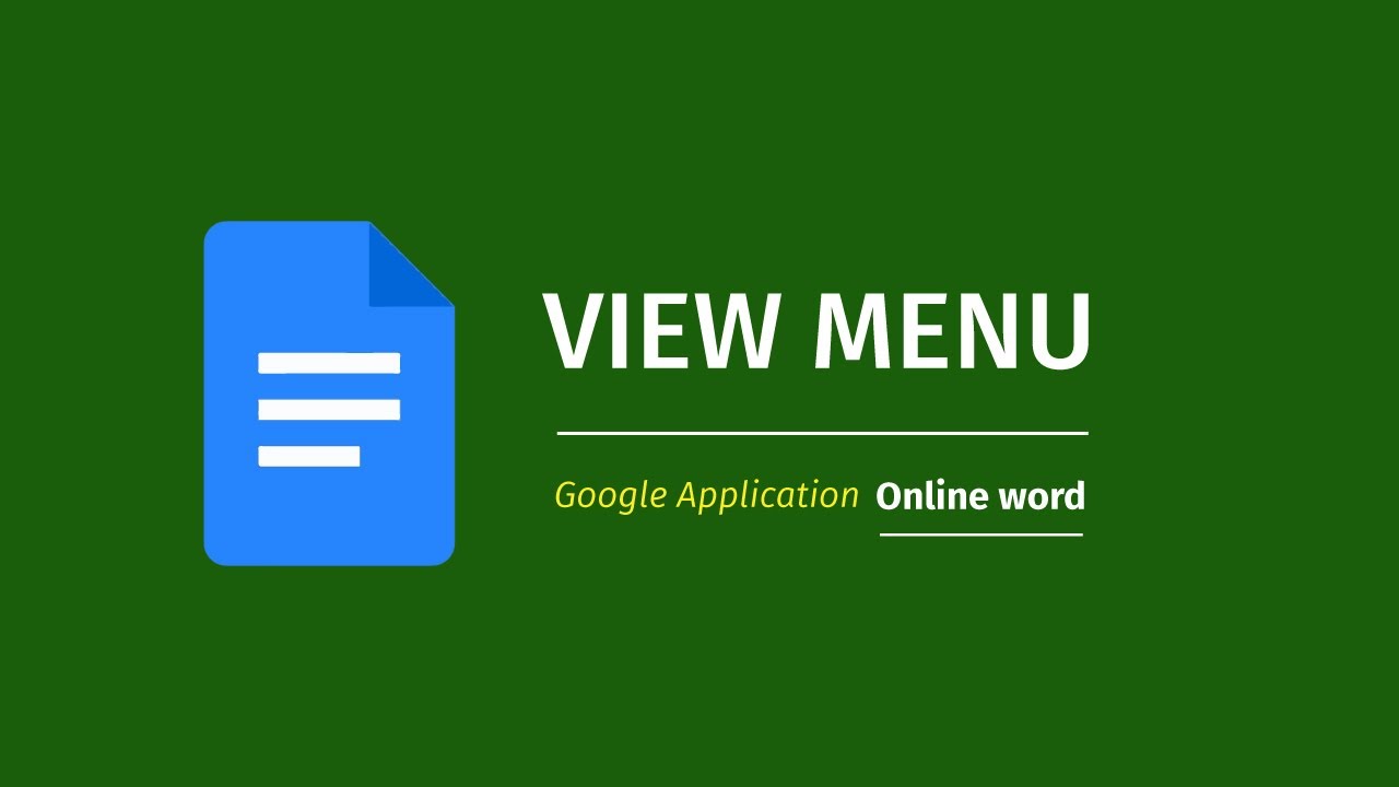 📄Google Doc View Menu | Complete Tutorial