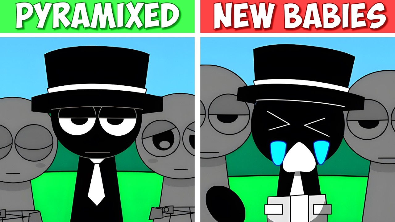 Incredibox Sprunki - Pyramixed But Babies | Normal vs Horror