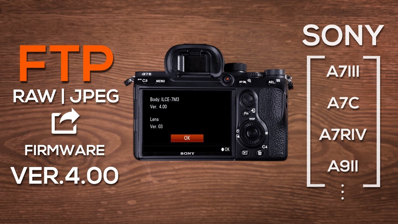 Skære af sprede Boghandel Sony A7III Firmware 4.0 | New FTP Feature | Send RAW & JPEG While Shooting!  (A7C, A7RIV, A9II, ...) - YouTube