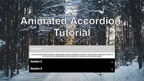 Animated Accordion Menu Tutorial | Using only HTML, CSS & JavaScript