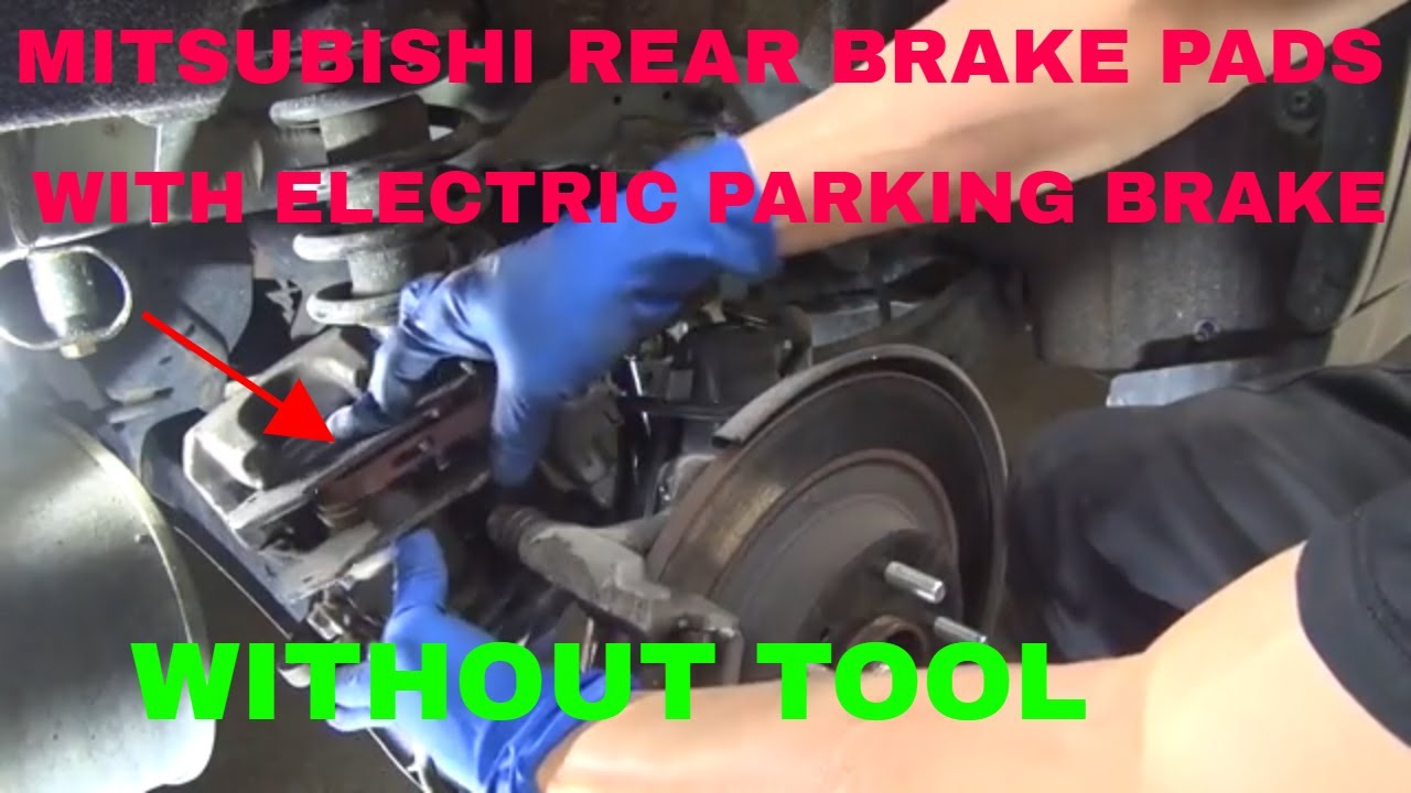 How To Replace Rear Brake Pads Mitsubishi outlander 2017 - YouTube