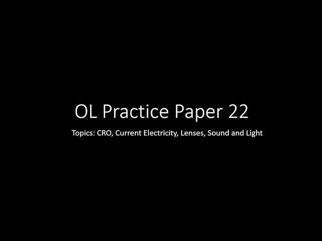 Teaching Circle OL/IGCSE Physics: Paper 2 Practice Paper 2