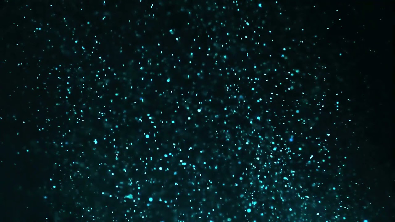 Abstract Cinematic Turquoise Particles Flow Background