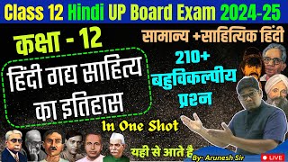 L-1 Class 12 Hindi Gady Sahity vikas 210+ V. imp. Objective Questions UP Board 2025  हिंदी गद्य साहि