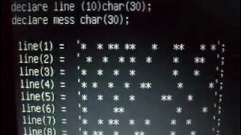 PL/1 Program showing a snowfall (with some help from C)