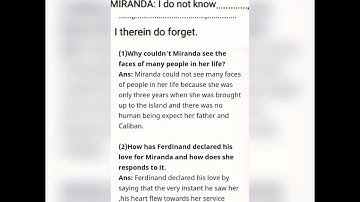 The Tempest by William Shakespeare Act 3,Scene 1 "important questions answers" #isc #cbse #exams