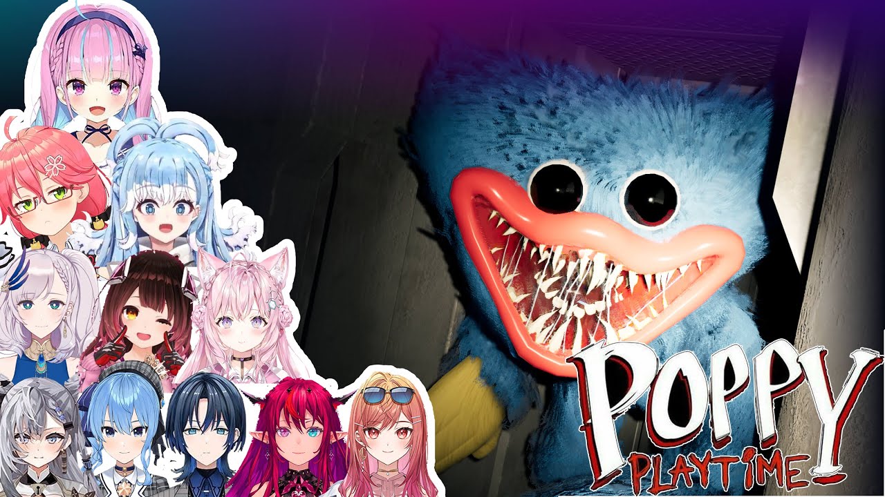【Poppy Playtime】Hololive member jumpscare and funny moment part 2