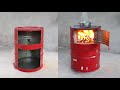 Wow Wow \ Build oven versatile 2 in 1 from cement + iron drum