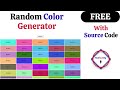 Create Random Color Generator Using HTML CSS JAVASCRIPT With Source Code By NonTechBg |